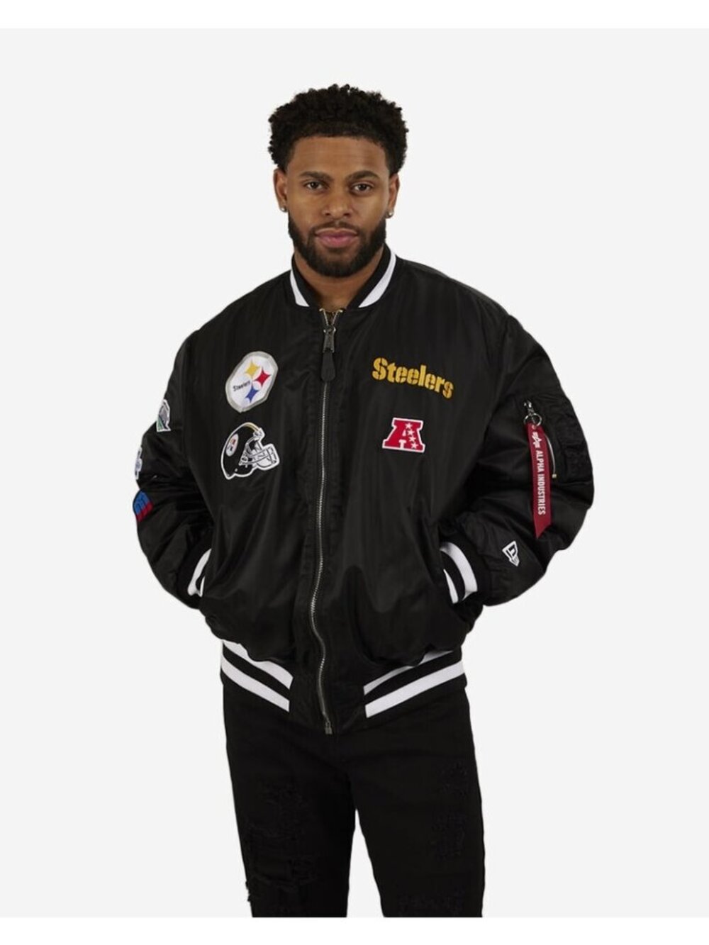 Men's New Era Pittsburg Steelers MA-1 Bomber Size 2XL